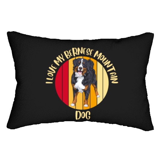 bernese mountain dog Lumbar Pillows