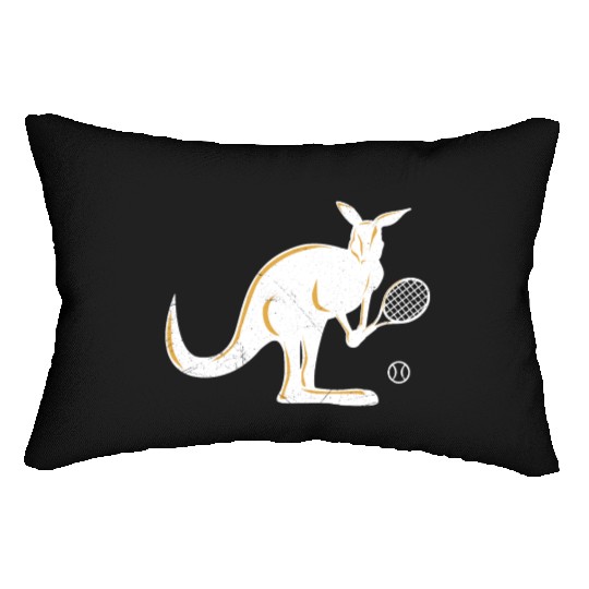 Australia Kangaroo Tennis Player Funny Gift Idea Lumbar Pillows