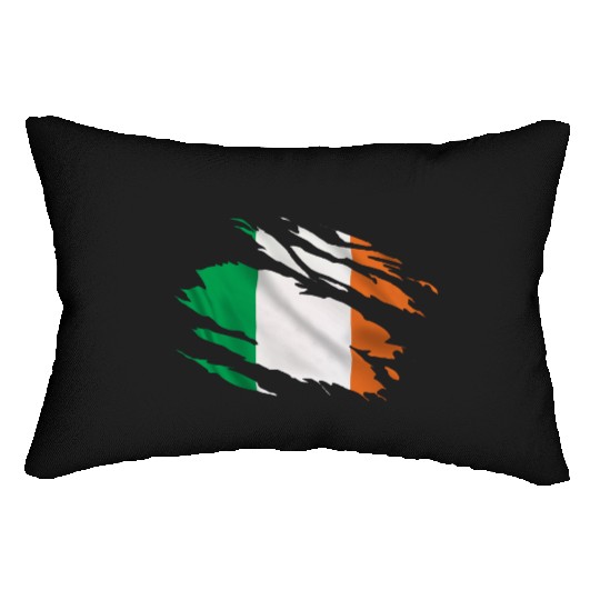 Ireland Ripped Flag Lumbar Pillows