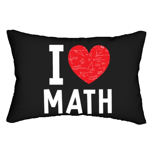 I Love Math Heart Math Lumbar Pillows