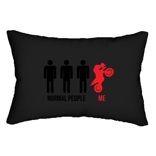 Normal People Me Motorcycle Rider Motor Racer Bike Lumbar Pillows