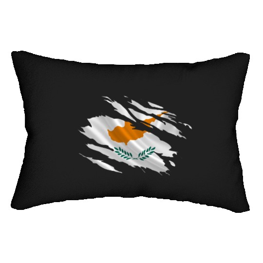 Cyprus Ripped Flag Lumbar Pillows