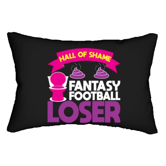 Fantasy Football Loser Poop Funny Lumbar Pillows