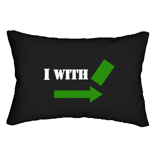 I with a green card Lumbar Pillows