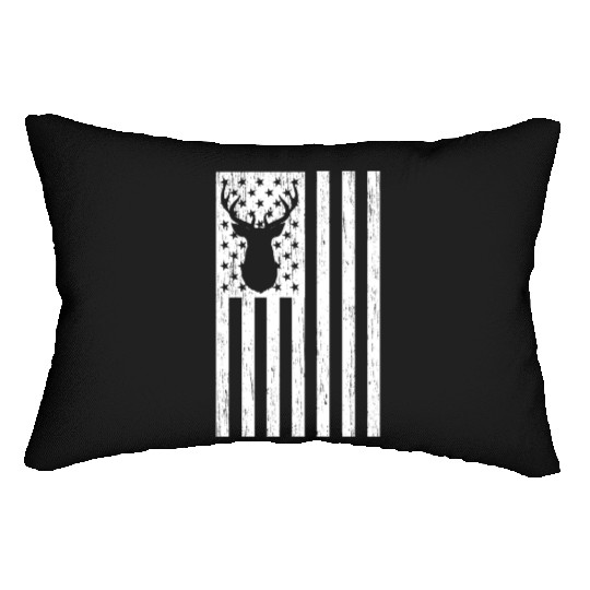 Deer Hunting Flag Hunting Lumbar Pillows For Men Women