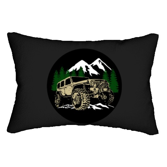 Mountain Jeep Lumbar Pillows