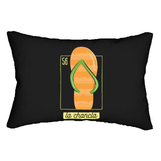 Loteria Cards Mexican Lottery Bingo La Chancla Lumbar Pillows