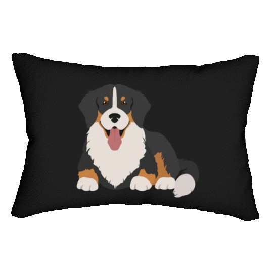 Bernese Mountain Dog Face Lumbar Pillows