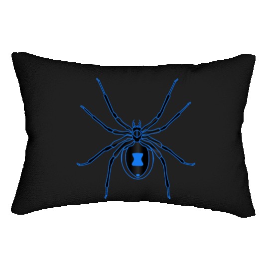 Black Widow Blue Design Lumbar Pillows