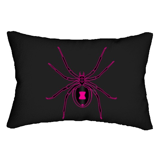 Black Widow Pink Design Lumbar Pillows