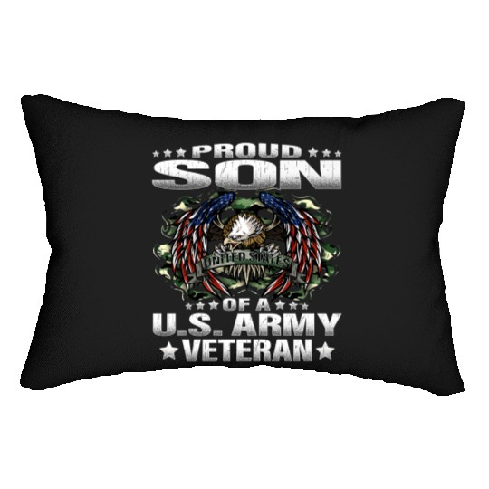 Proud Son Of A US Army Veteran Military Lumbar Pillows