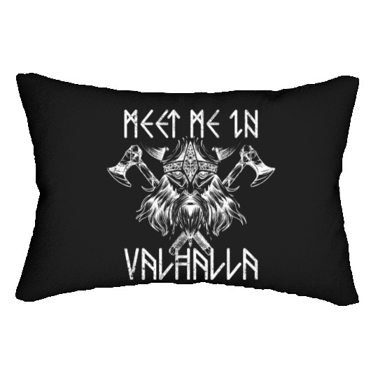 Meet Me In Valhalla Nordic Lumbar Pillows Runes Vikings