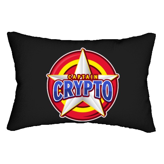 CAPTAIN CRYPTO SUPERHERO Lumbar Pillows