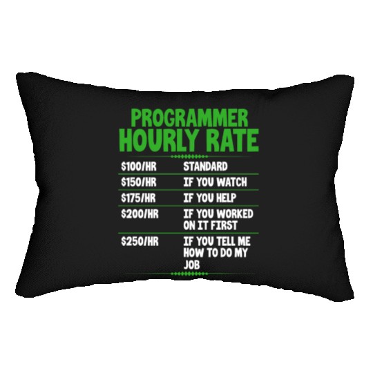 Programmer Hourly Rate Lumbar Pillows
