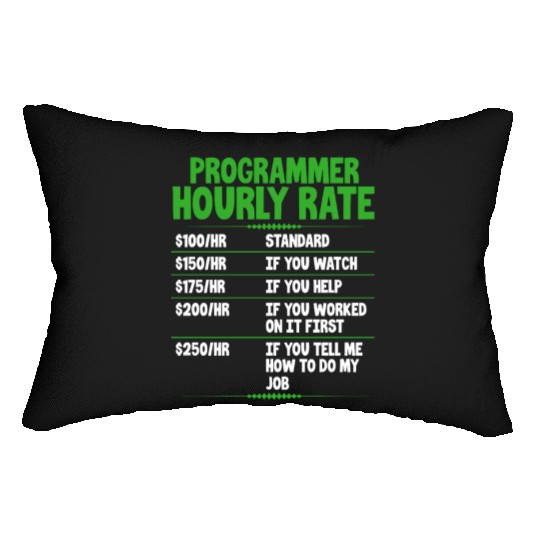 Programmer Hourly Rate Lumbar Pillows