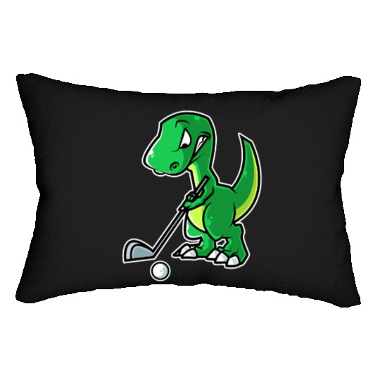 Tyrannosaurus Golf Player Golfer Golfing Funny Lumbar Pillows