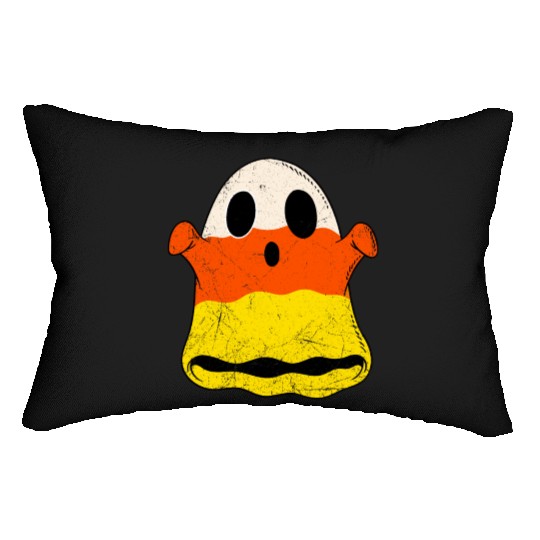 Vintage Candy Corn Ghost Creepy Halloween Costume Lumbar Pillows