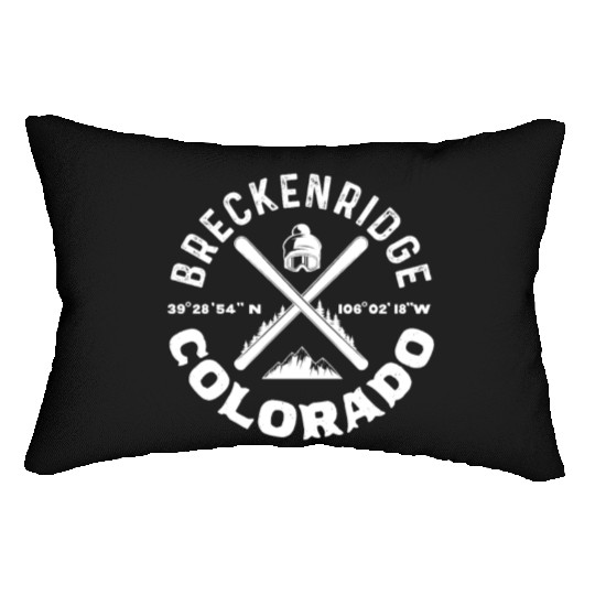 Breckenridge Colorado, Skiing Lumbar Pillows