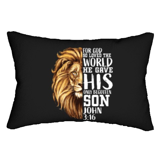 Christian Religious Gifts Men Him Lion Judah Verse Lumbar Pillows