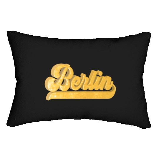 Golden Berlin Bling Bling Logo Lumbar Pillows