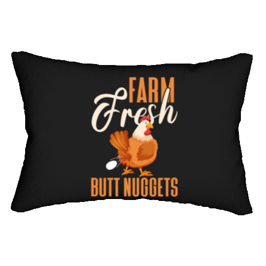 Farm Fresh Butt Nuggets, Chicken Lumbar Pillows