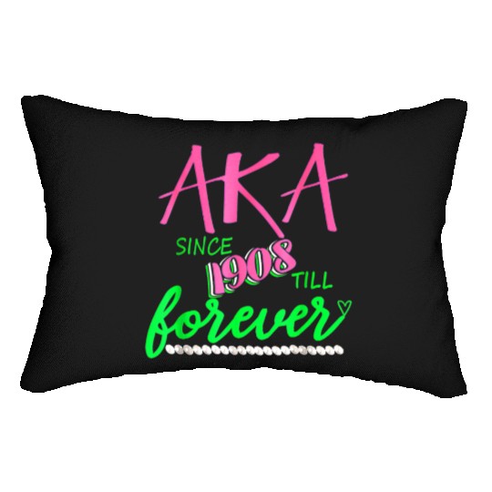 AKA Sorority Alpha Kappa Pink And Green Twenty Pea Lumbar Pillows