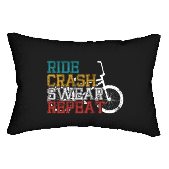 Ride crash swear repeat Lumbar Pillows