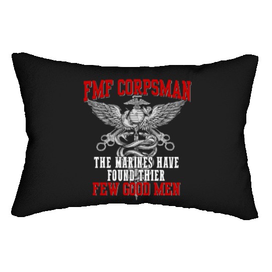 FMF Devil US Navy Corpsman DOC Badass Army Veteran Lumbar Pillows
