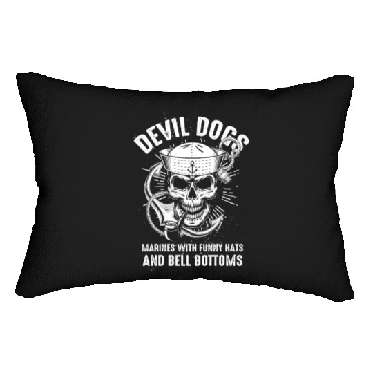 Devil US Navy Corpsman DOC Badass Army Veteran Lumbar Pillows