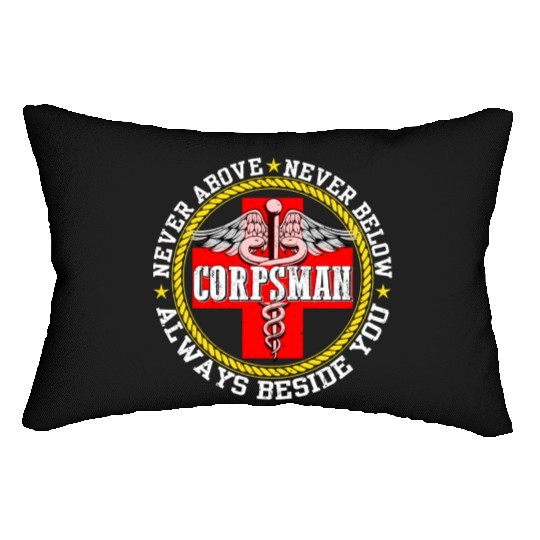 Corpsman Devil Doc Corpsman US Army Lumbar Pillows