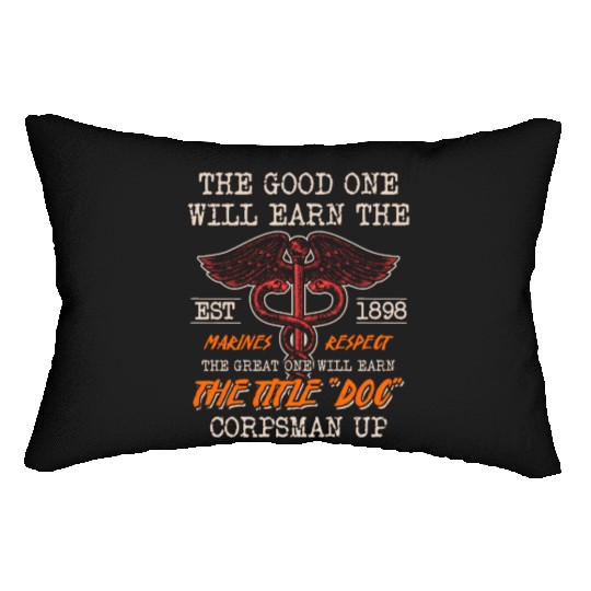 DOC Devil US Navy Corpsman Badass Army Veteran Lumbar Pillows