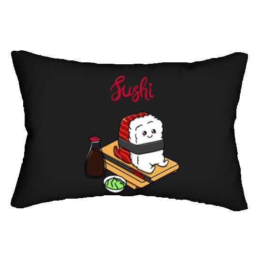 Happy Tuna Sushi Lumbar Pillows