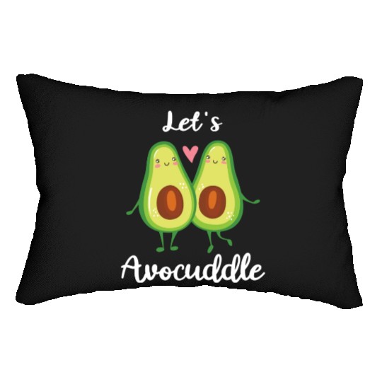 Let s Avocuddle Vegan Couple Valentine s Day Lumbar Pillows