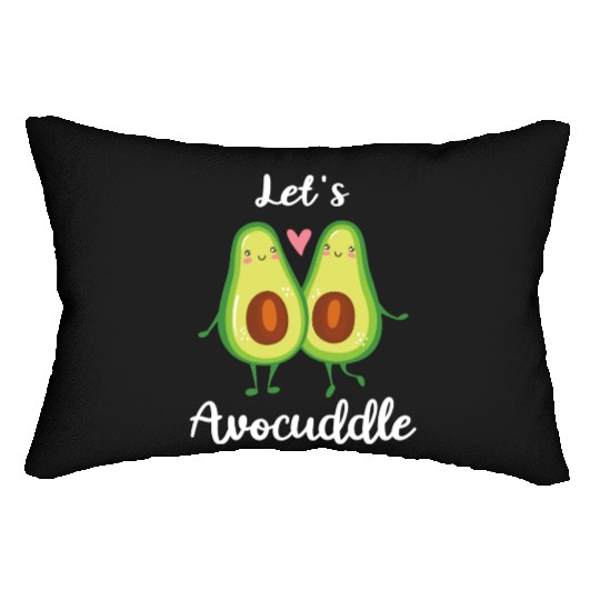 Let s Avocuddle Vegan Couple Valentine s Day Lumbar Pillows