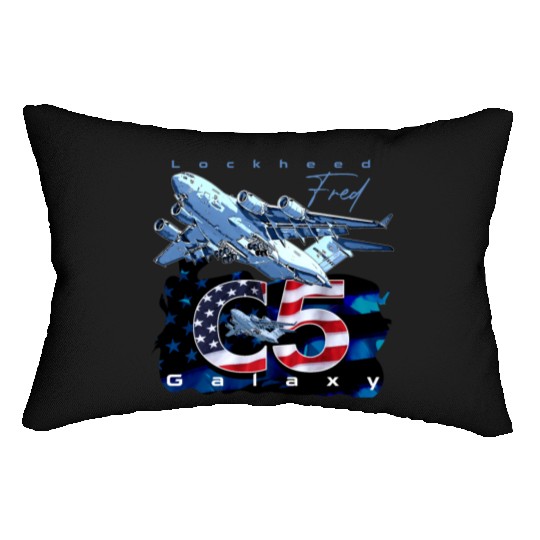C5 Galaxy Us Air Force Aircraft Lumbar Pillows