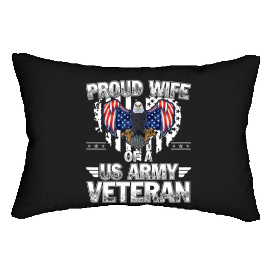 Proud Wife Of A US Army Veteran Lumbar Pillows