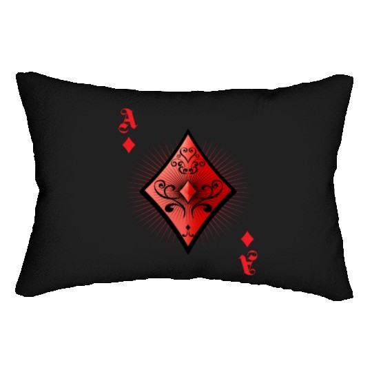 Diamond Poker Ace Casino Lumbar Pillows