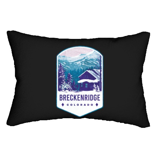 Breckenridge Colorado Ski Badge Lumbar Pillows