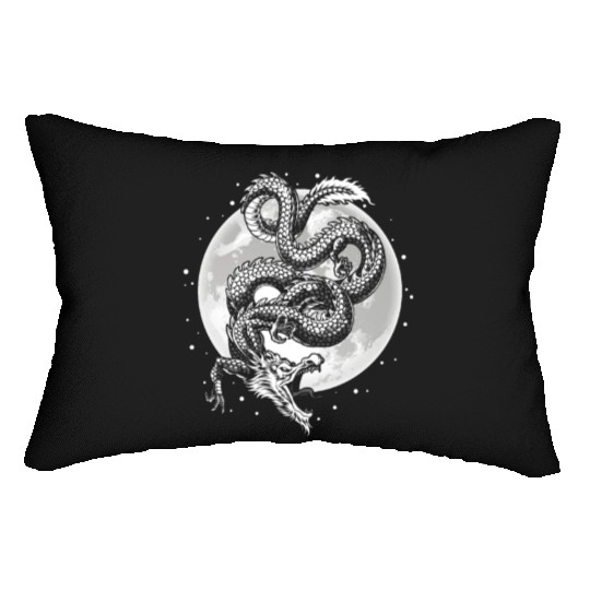 Chinese And Japanese Dragon Lumbar Pillows