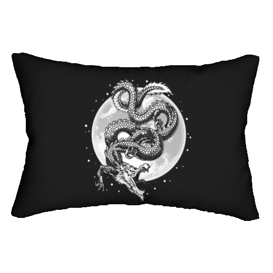 Chinese And Japanese Dragon Lumbar Pillows