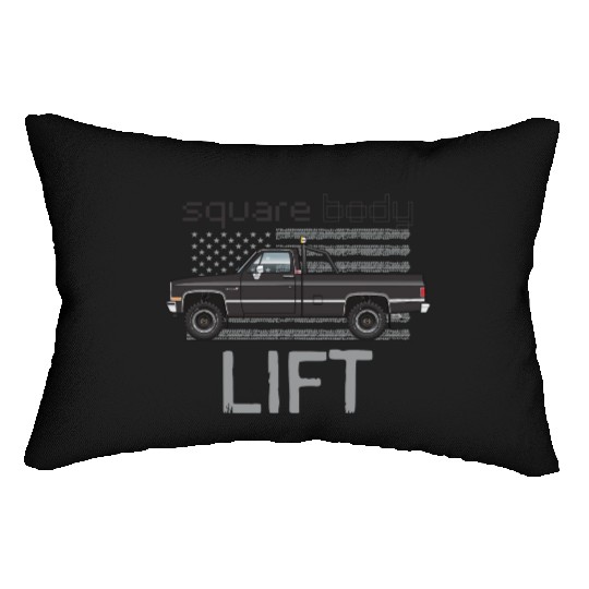 Square Body Lift Black Lumbar Pillows