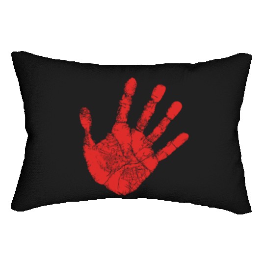 Red Hand - Supporter of MMIW Lumbar Pillows