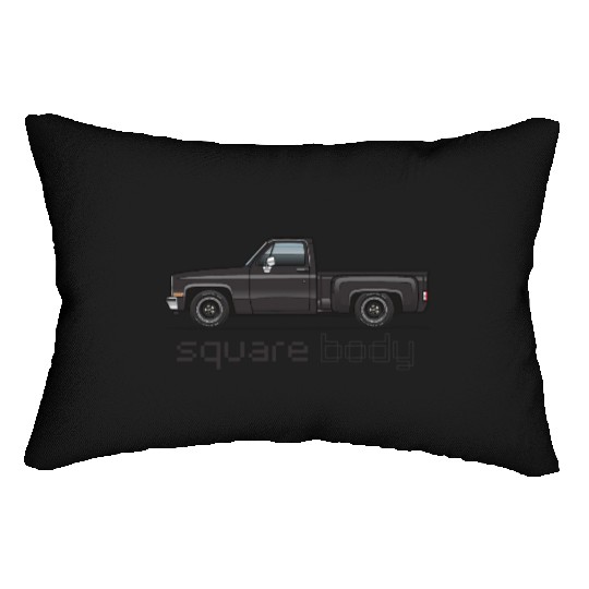 Square Body Black Lumbar Pillows