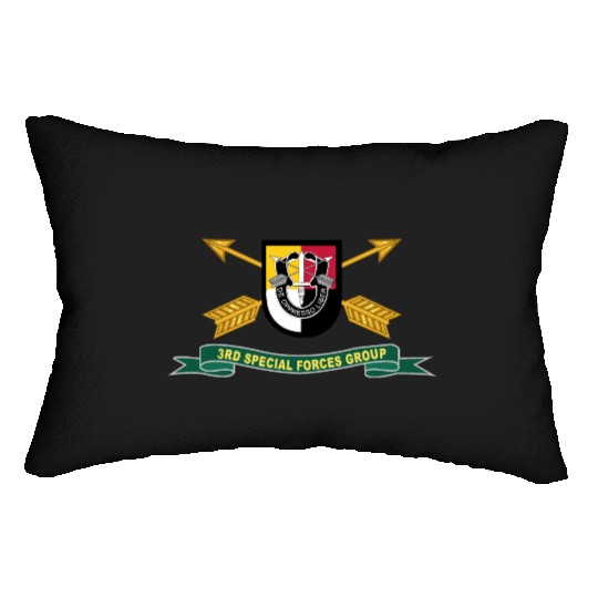 Army 3rd Special Forces Group Flash w Br Ribbon Lumbar Pillows