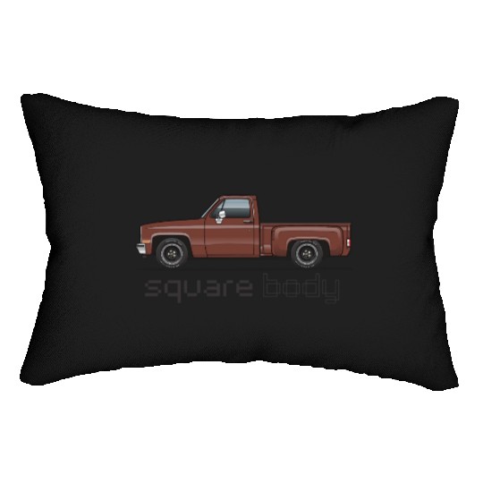 Square Body Dark Brown Lumbar Pillows
