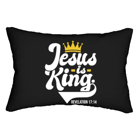 Jesus Is King Revelation 17:14 Christian Lumbar Pillows
