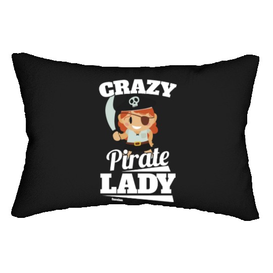 Crazy Pirate Lady Lumbar Pillows