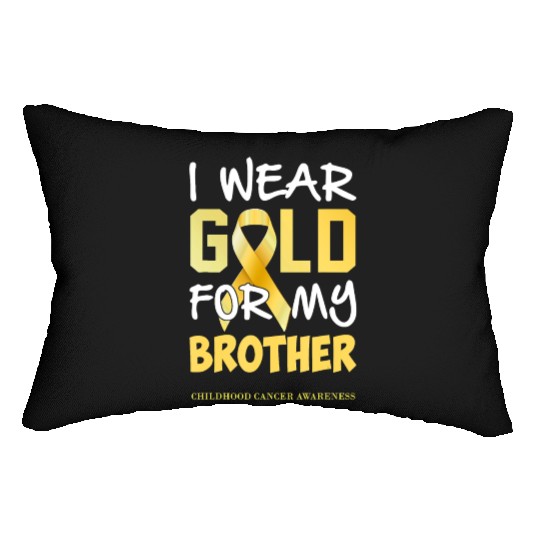 Childhood Cancer Awareness Gold For My Brother Lumbar Pillows