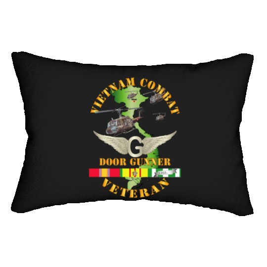 Army Vietnam Combat AVN Vet Door Gunner Air Assaul Lumbar Pillows