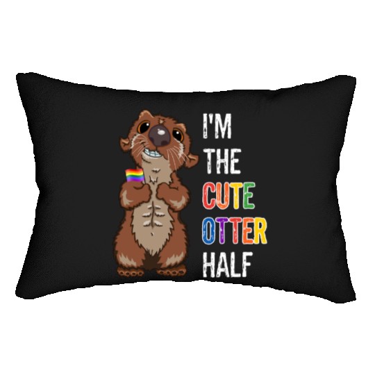 Orlando Red Lumbar Pillows Gay Pride Couples Gay Otter Half